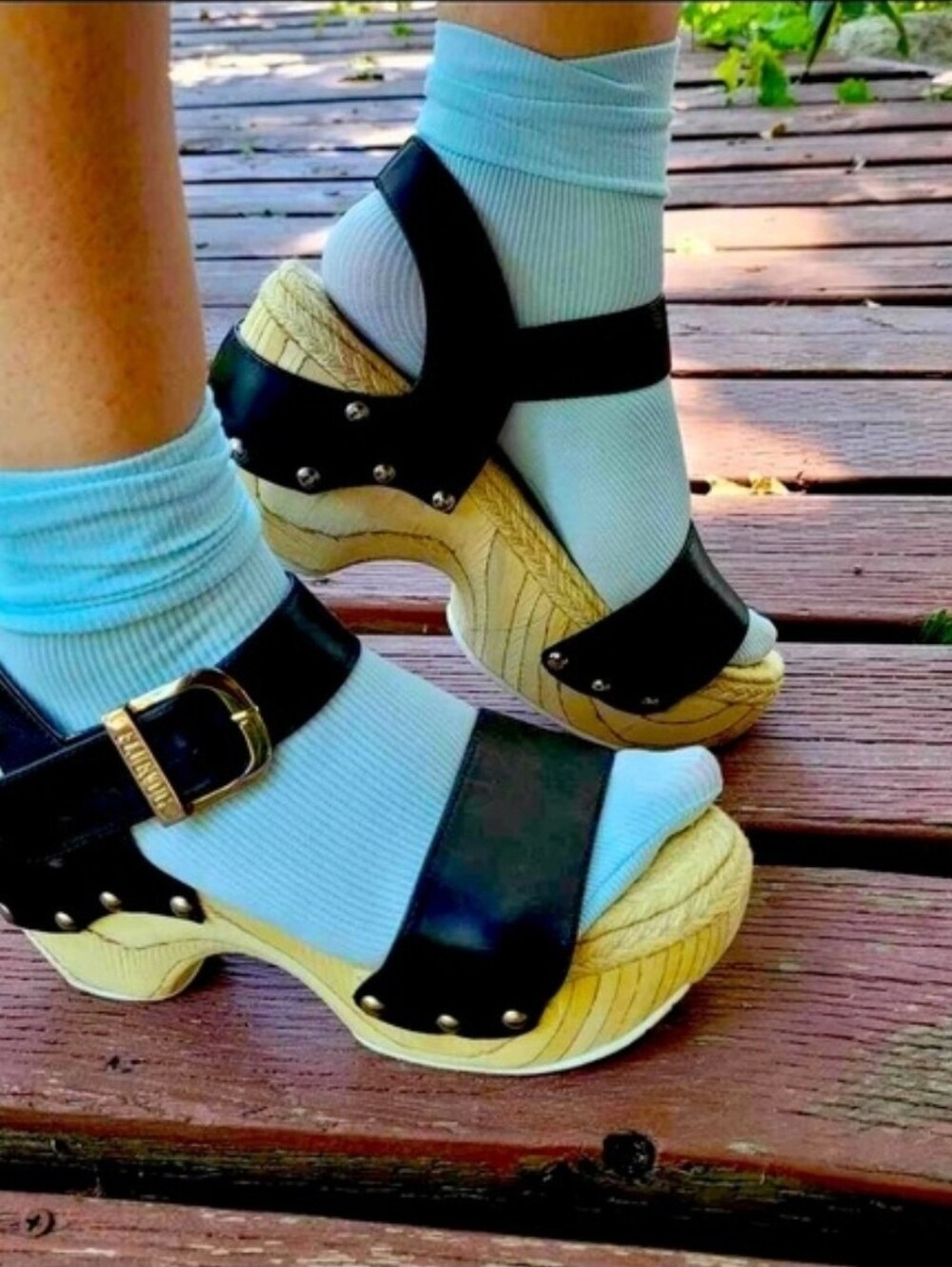 John Fluevog Rushmore Clog Leather Mountain Sandals Buckle Clogs
